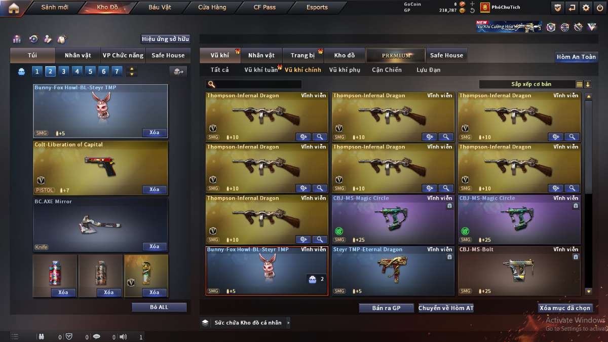 shop acc cf uy tin gia re